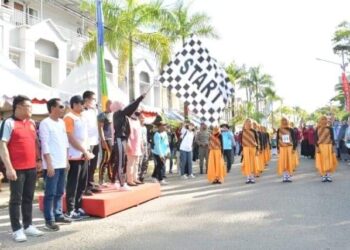 Antusias Peserta Gerak Jalan Indah Di Nunukan