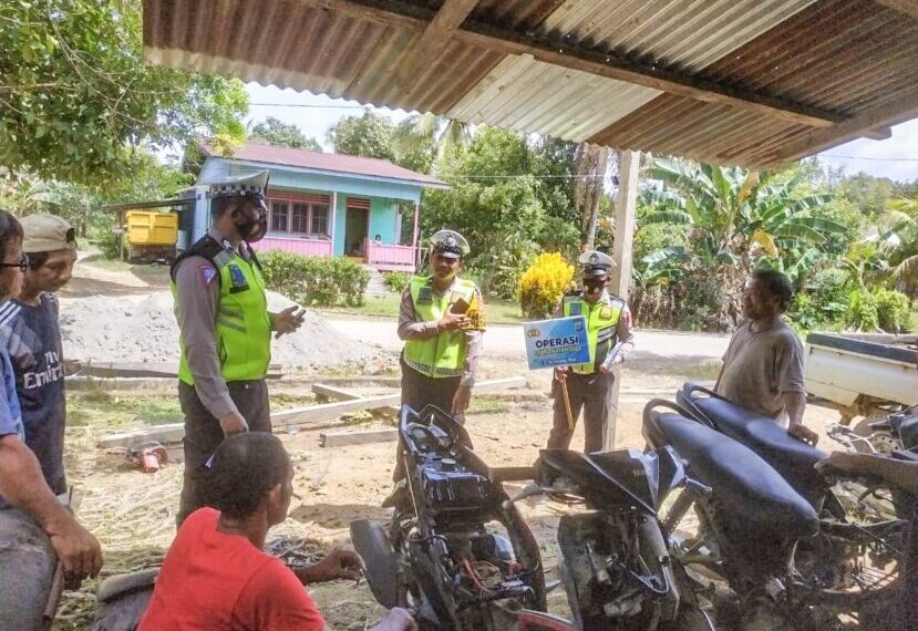 Sat Lantas Polres Malinau Sosialisasi dan Cipta Kondisi Kepada Masyarakat