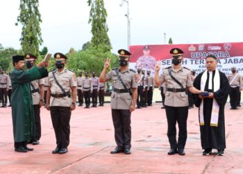 Sejumlah Pejabat Polres Malinau berganti, Kapolres Malinau pesan Tingkatkan pelayanan Kepada Masyarakat