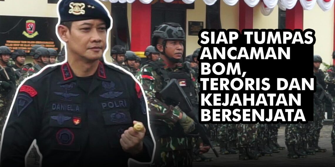 KAPOLDA KALTARA,KUKUHKAN BATALIYON B PELOPOR SATBRIMOB POLDA KALTARA, DI HUT 77 KORPS BRIMOB POLRI