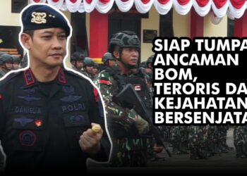 KAPOLDA KALTARA,KUKUHKAN BATALIYON B PELOPOR SATBRIMOB POLDA KALTARA, DI HUT 77 KORPS BRIMOB POLRI