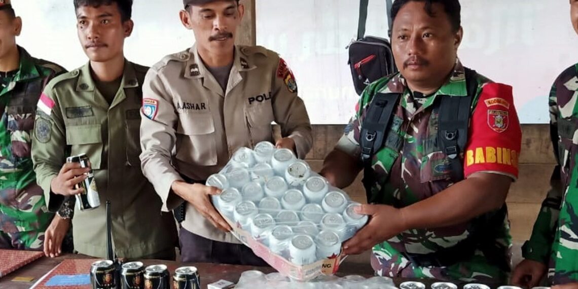 Operasi Gabungan, Petugas Berhasil Sita Ratusan Miras Berbagai Merk