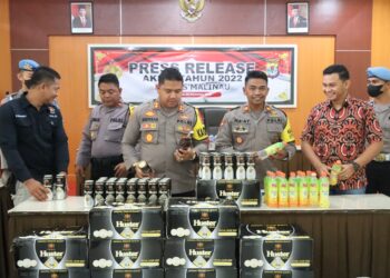 Selama tahun 2022, laka lantas meningkat, kasus narkoba menurun