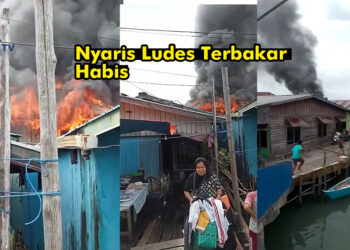 Nyaris Ludes Terbakar Habis Rumah di RT.21 Selumit Pantai Tarakan