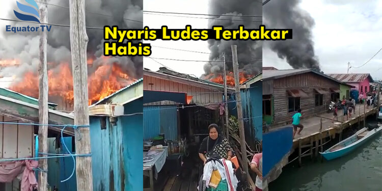 Nyaris Ludes Terbakar Habis Rumah di RT.21 Selumit Pantai Tarakan