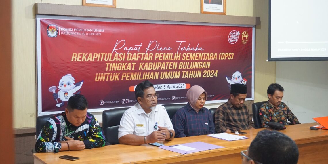 KPU Bulungan Gelar Pleno Daftar Pemilih Sementara