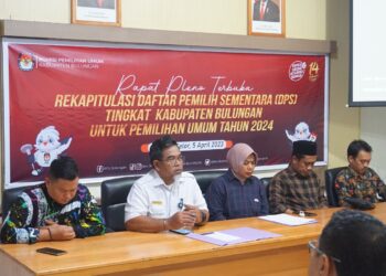 KPU Bulungan Gelar Pleno Daftar Pemilih Sementara
