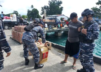 Upaya Penyeludupan Miras Cap Tikus Berhasil Digagalkan Satgas Celebes BAIS TNI dan Tim SFQR Lanal Melonguane
