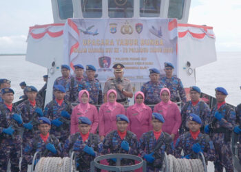 Polairud Polda Kaltara Gelar Upacara Tabur Bunga Peringati HUT Ke-73 Polairud Tahun 2023