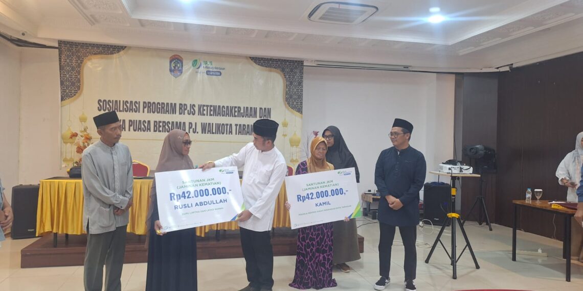 Buka Puasa Bersama : BPJS Ketenagakerjaan Tarakan Santuni Ahli Waris Pekerja Dan Anak Yatim