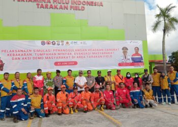 Pertamina EP Tarakan  Field Edukasi Warga Dengan Gelar Simulasi Tumpahan Minyak Dan Darurat Bencana