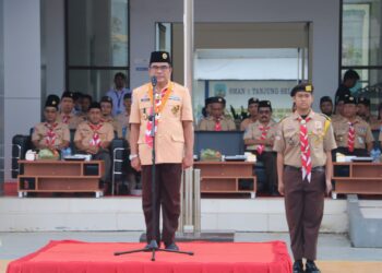 HUT Pramuka Sekda Kaltara Pinta Persiapkan Diri Menuju Indonesia Emas 2045