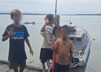Anak-Anak Sekitar Pos Muara Ancam Yang Tak Bersekolah, Jadi Perhatian Khusus Ditpolairud Polda Kaltara