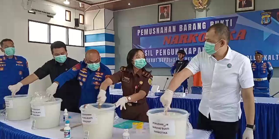 Dirpolairud Polda Kaltara Lakukan Pemusnahan Barang Bukti Sabu Seberat 6 Kg