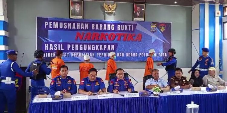 Polairud Polda Kaltara Kembali Musnahkan Sabu Hasil Pengungkapan Sindikat Jalur Laut