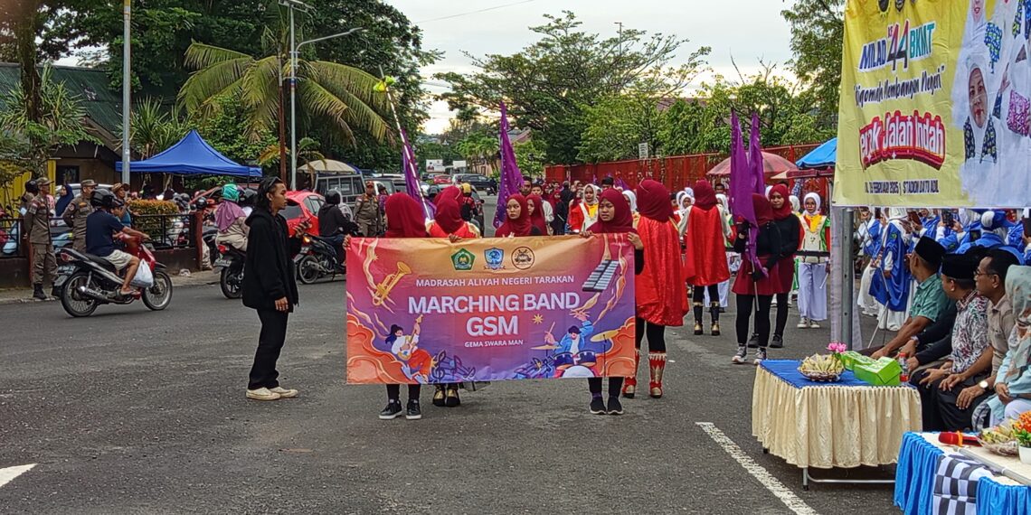 Lomba Gerak Jalan Indah Majelis Taklim Se-Kota Tarakan, Meriahkan Milad BKMT Ke-44