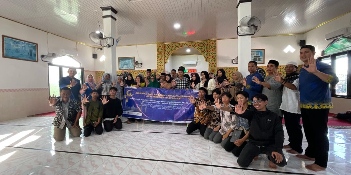Merajut Harapan Di Selumit Pantai! Aksi Bersih Masjid, Pelatihan Dan Berbagi, Bersama Relawan Anti Narkoba BNNK Tarakan