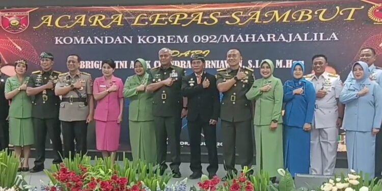 Gubernur Kaltara Sambut Danrem 092/MRL Yang Baru, Harapkan Perkuat Keamanan Dan Pembanguan Berkelanjutan