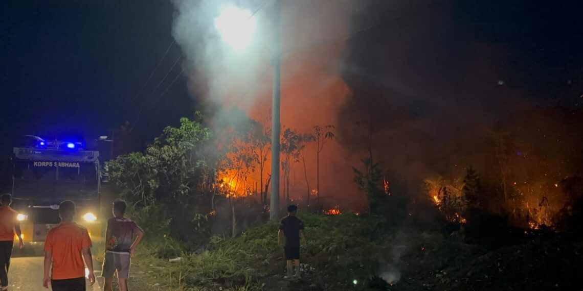 Kebakaran Lahan di KM 4 Tanjung Selor, Diduga Terjadi Akibat Pembakaran Pembukaan Lahan