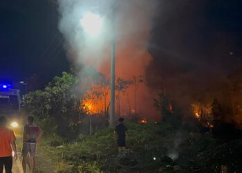 Kebakaran Lahan di KM 4 Tanjung Selor, Diduga Terjadi Akibat Pembakaran Pembukaan Lahan