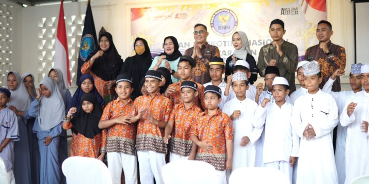Bersama 40 Anak Panti Asuhan, BNN Kota Tarakan Sosialisasikan Bahaya Narkoba