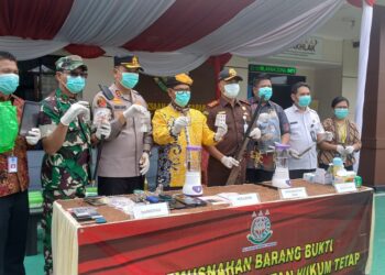 Kejari Tarakan Musnahkan Barang Bukti 183 Perkara, Didominasi Kasus Narkotika