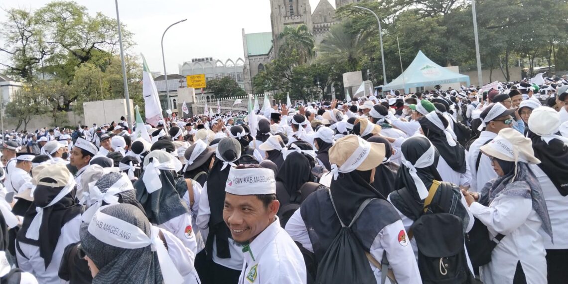 Aksi Damai di Jakarta, Ribuan Guru Madrasah Swasta Tuntut Pengangkatan Sebagai ASN/PPPK