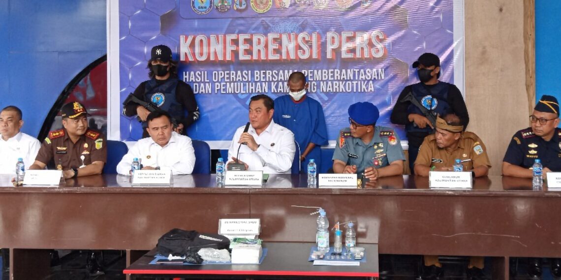 BNNP Kaltara Rilis Hasil Operasi Pemulihan 2 Kampung Narkoba