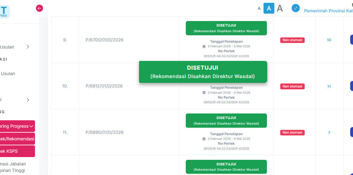 BKD Kaltara Pastikan Pelantikan Pejabat Sesuai Regulasi dan Persetujuan BKN