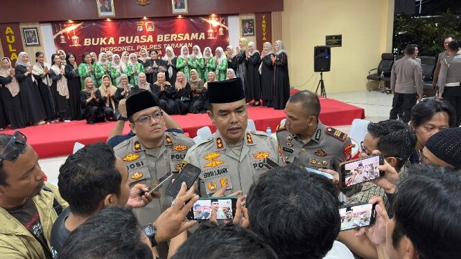 Polres Tarakan Buka Puasa Bersama Bhayangkari, Warakawuri dan Awak Media