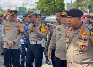 Kapolres Tarakan Dampingi Kapolda Kaltara, Cek Pos Pengamanan Jelang  Idul Fitri di Tarakan