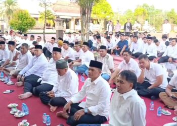 Polresta Bulungan Gelar Berbuka Lesehan dengan Warakawuri, Anak Yatim dan Awak Media