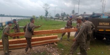 Tak Hiraukan Peringatan, 100 Papan Milik Warga Diamankan Satpol PP Bulungan