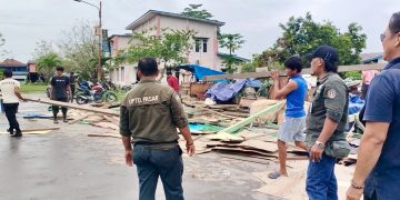 Dihajar Angin Ribut, Atap Pasar Inai Tanjung Selor Ambruk