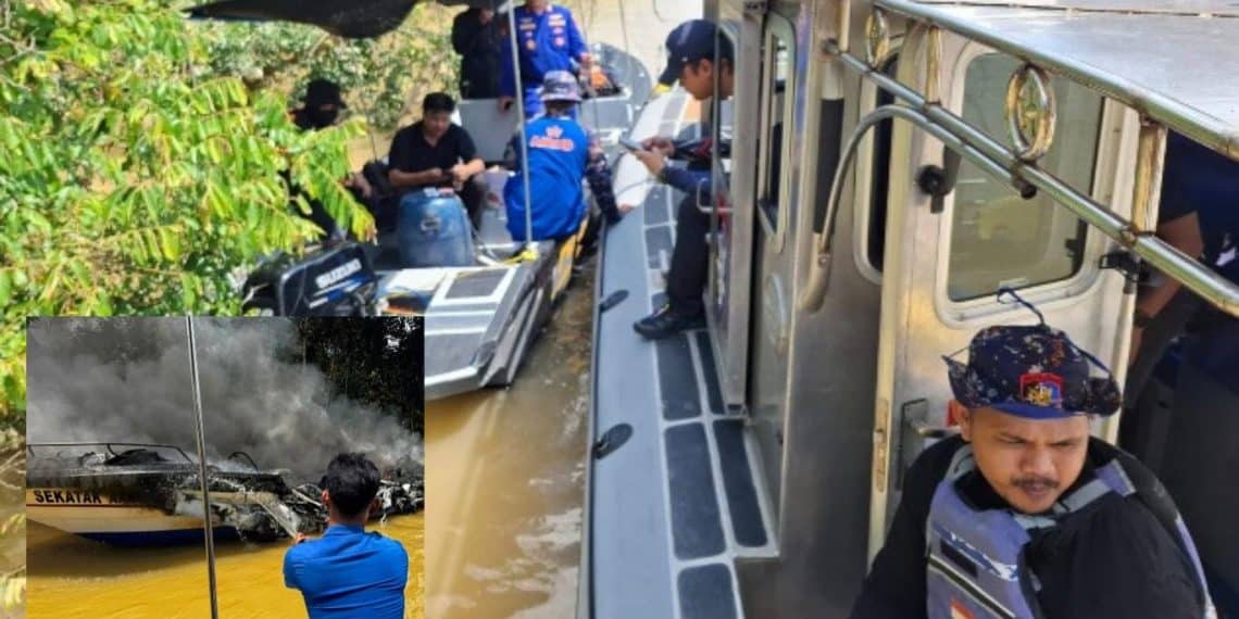Speed Boad Terbakar di Sungai Kayan, Ditpolairud Polda Kaltara Evakuasi 28 orang