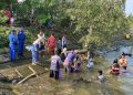 Ditpolairud Polda Kaltara Bantu Pengamanan Giat Tolak Bala Warga Juata