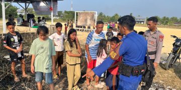 Cegah Kebakaran Akibat Pembakaran Lahan, Ditpolairud Polda Kaltara Edukasi Warga Pesisir