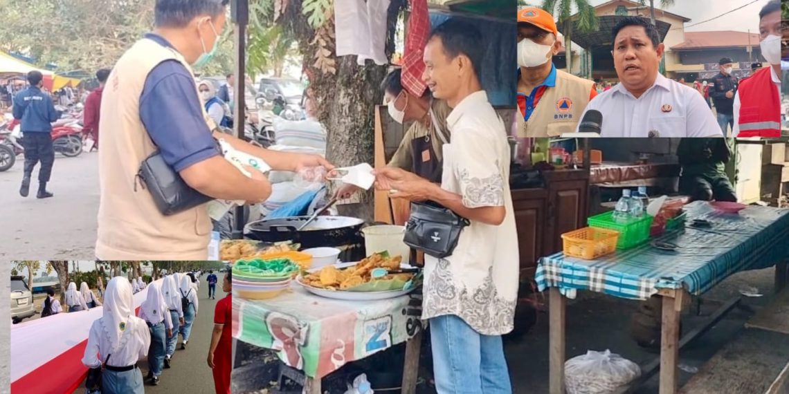 Hadapi Kabut Asap, Kesbangpol Bulungan dan Ormas Bagikan Masker