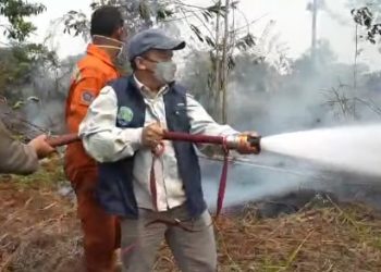 Wabup Bulungan Tinjau Langsung Karhutla di Desa Mangkupadi, Tanjung Palas Timur