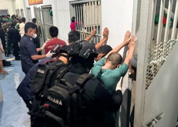 Razia Gabungan Satbrimob Polda Kaltara Bersama TNI-Polri dan BNNP, Sasar Lapas Kelas IIA Tarakan