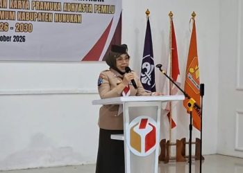 Saka Adhyasta Pemilu Nunukan Dikukuhkan, Rahmawati Tegaskan Pramuka Tak Boleh Berpihak