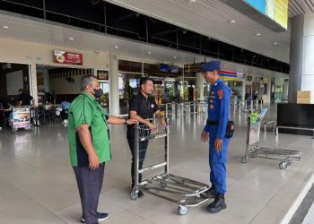 Sinergi dan Siaga Layani Masyarakat, Personel Potdirga Lakukan Patroli di Bandara Juwata Tarakan