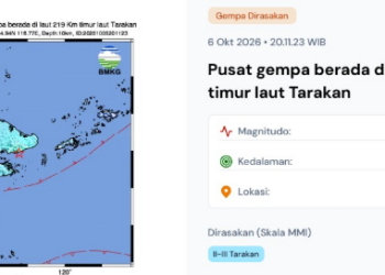 Getaran Gempa M5,0 Guncang Sabah Dirasakan Warga Sebatik, BMKG Imbau Warga Tetap Tenang