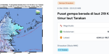 Getaran Gempa M5,0 Guncang Sabah Dirasakan Warga Sebatik, BMKG Imbau Warga Tetap Tenang